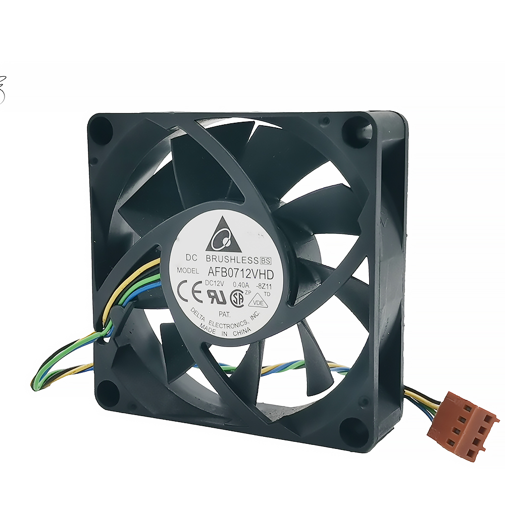 Original DELTA AFB0712VHD Cooling Fan 12V 0.4A 4.8W 4wires AFB0712VHD Fans